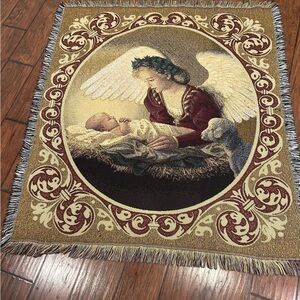 Angel and Baby Tapestry Wall Hanging/Throw